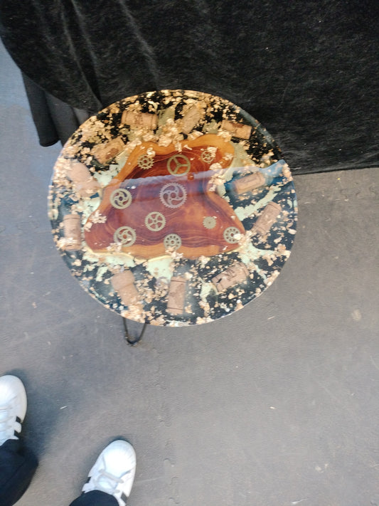 Table basse en résine époxy